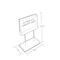 Azar Displays Acrylic Block Counter Sign Holder on Chrome Stand 8.5"W x 13.5" H 104560 - alternate 2